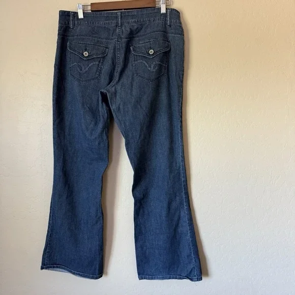 Vanilla Star Y2K Sz 15 Bootcut Jeans Embroidered Pockets CUTE - Picture 7 of 9